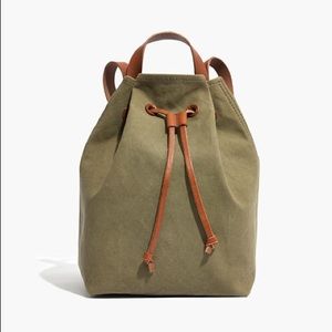 Madewell Canvas Somerset Backpack in Olive